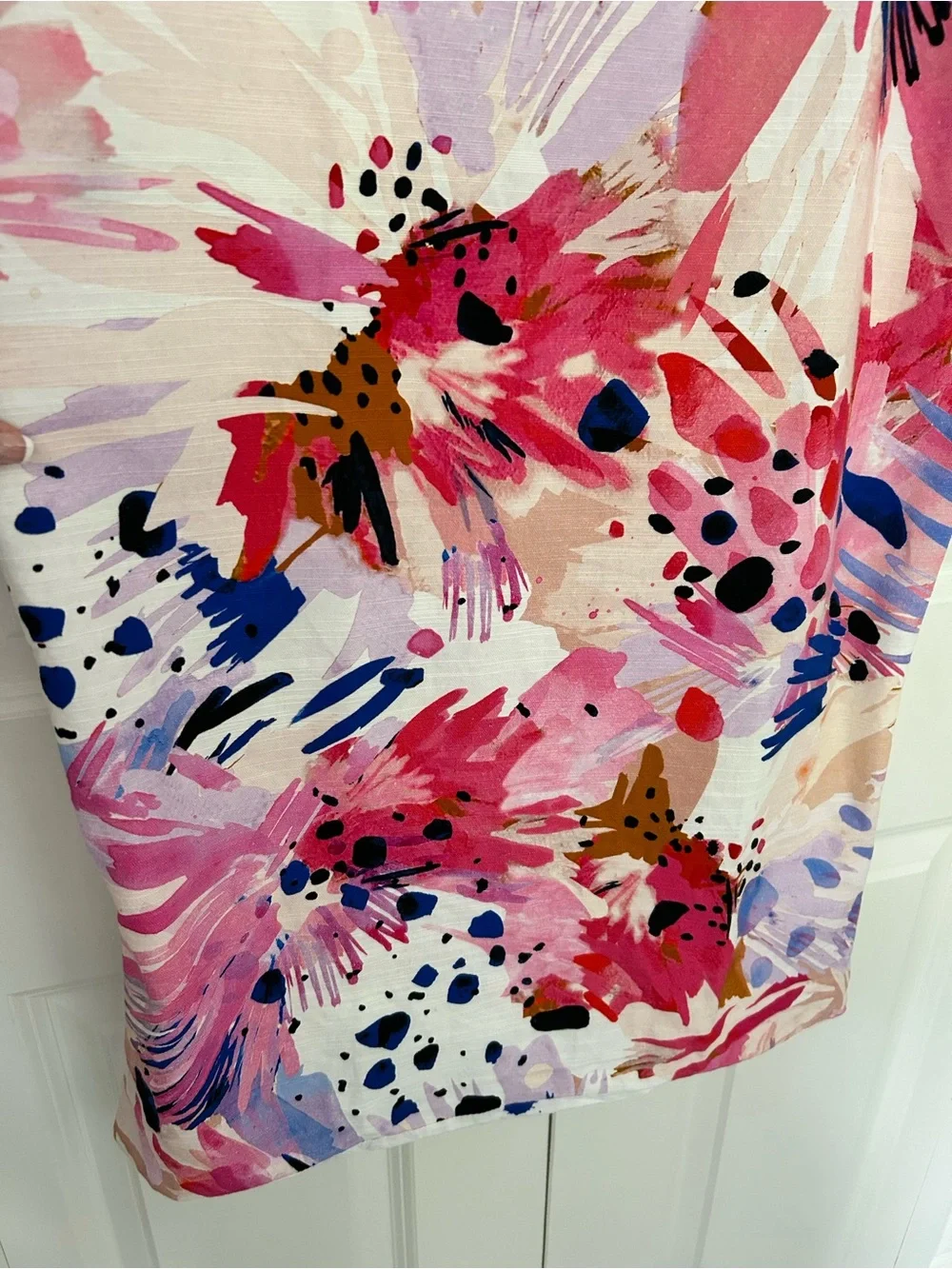 Anthropologie Lillian Farag floral pillow sham 20 x 36 inch sham cotton